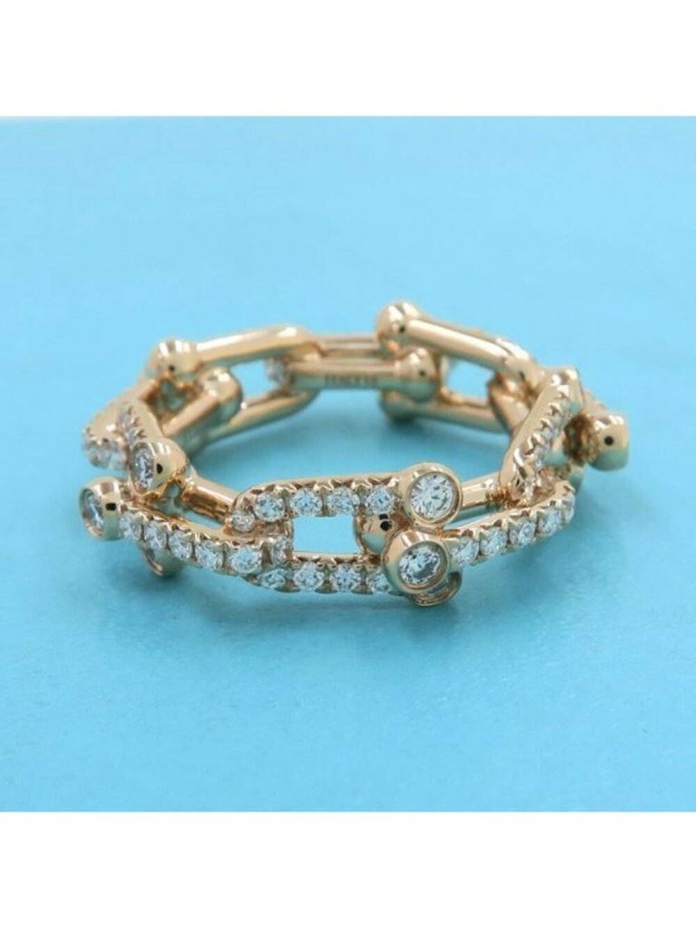 Tiffany & Co HardWear Link Diamond Ring Small #near - Picture 5 of 10